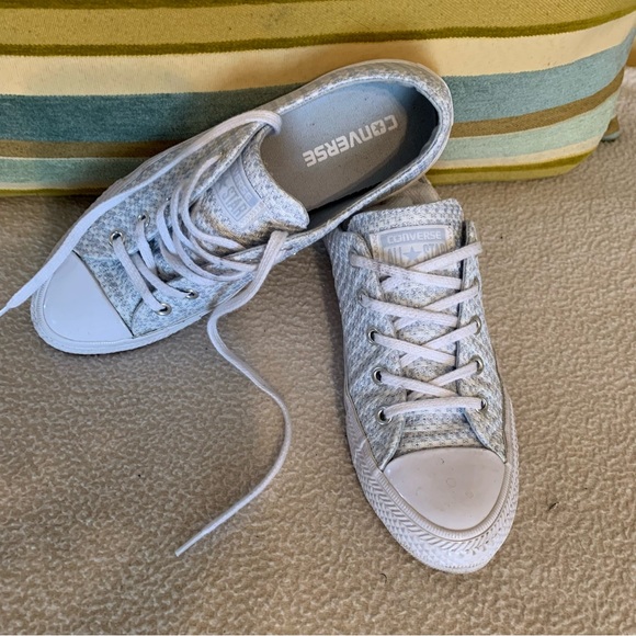 Converse All Star powder blue plaid sneakers - Picture 2 of 10